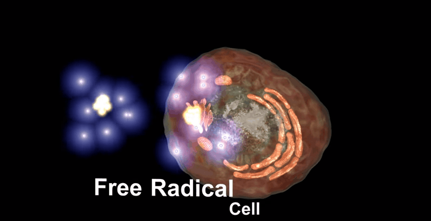 Free Radical Unpaired Electron Antioxidants 3D Animation