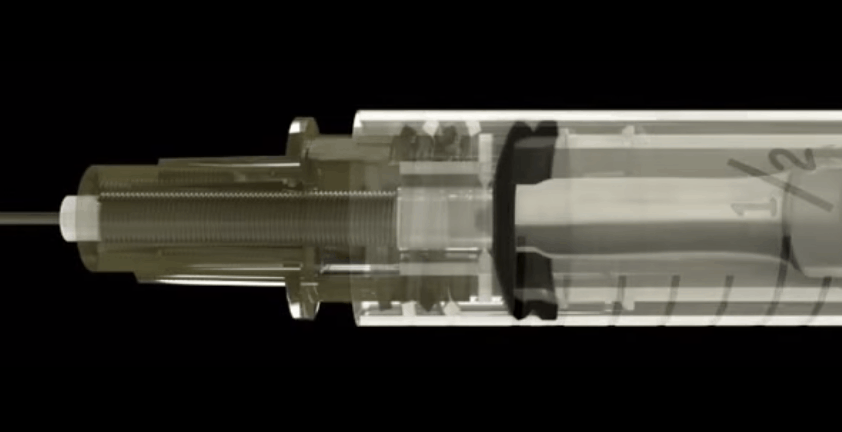 Syringe Medical Device Cutaway View | 3D Visualization